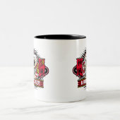 Kamikaze Skull met Japans zwaard Tweekleurige Koffiemok (Center)