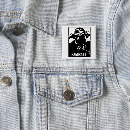 Kamikaze Vierkante Button 5,1 Cm (In situ)