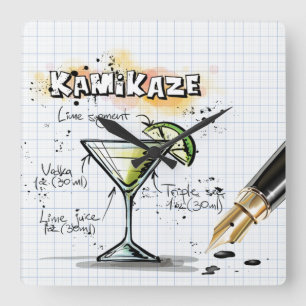 Kamikaze Vierkante Klok