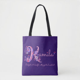Kamila naam en betekenis monogram zak tote bag