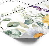 Kamille Baby shower Guess Vervaldatum kalender Poster (Hoek)