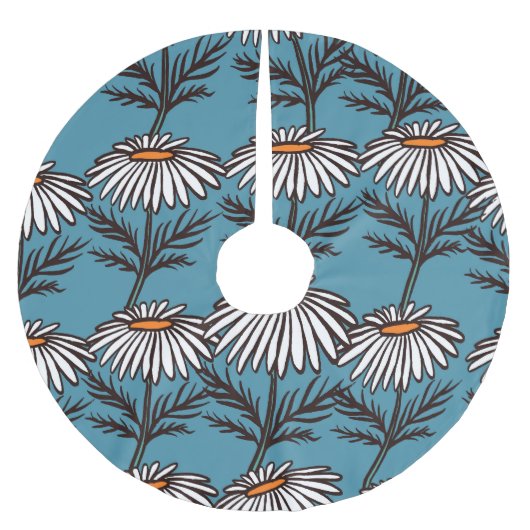 Kamille, blauw  cartoon patroon. kerstboom rok (Voorkant)