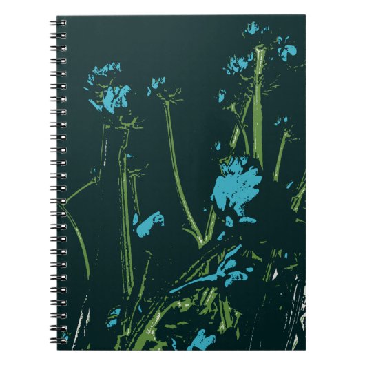 kamille blauw notitieboek (Voorkant)