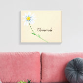 Kamille Bloem Aquarel Canvasprint Canvas Afdruk (Insitu (Woonkamer))