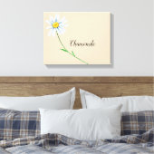 Kamille Bloem Aquarel Canvasprint Canvas Afdruk (Insitu (Slaapkamer))