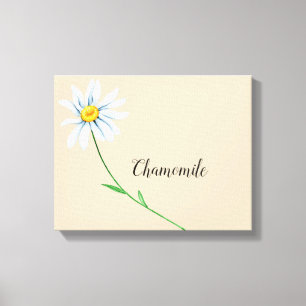 Kamille Bloem Aquarel Canvasprint Canvas Afdruk