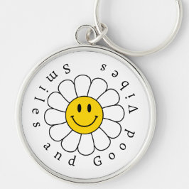 Kamille Bloem Grappig Schattige Trendy Bloemen Des Sleutelhanger