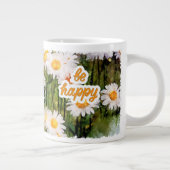 Kamille Bloem Mok, Verjaardagscadeau Wees blij Grote Koffiekop (Rechts)