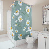 Kamille bloem patroon douchegordijn (In situ)