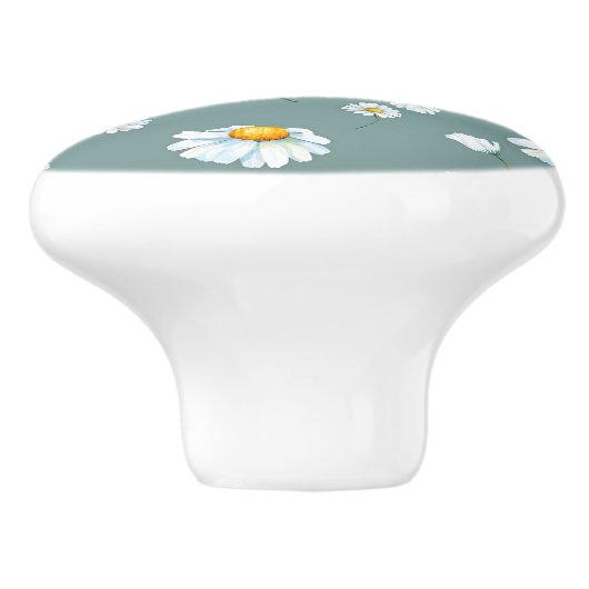 Kamille bloem patroon keramische knop (Zijkant)