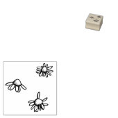 Kamille Bloemen Kruiden Pen en Inkt Planten Rubberstempel (Gestempeld)