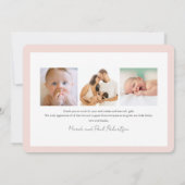 Kamille Bloemen Meisje Foto Geboorte Aankondiging (Achterkant)