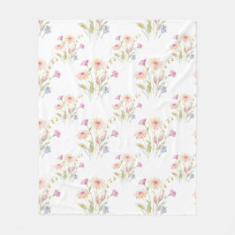 Kamille bloemen naadloos patroon fleece deken