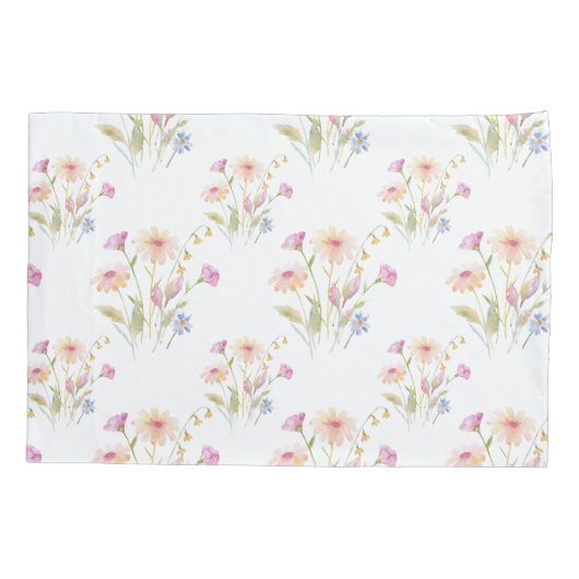 Kamille bloemen naadloos patroon kussensloop (Achterkant-Links)