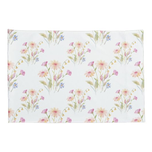 Kamille bloemen naadloos patroon kussensloop (Achterkant-Rechts)