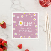 Kamille Daisy Flower Elegant Red Birthday Servet (Insitu)