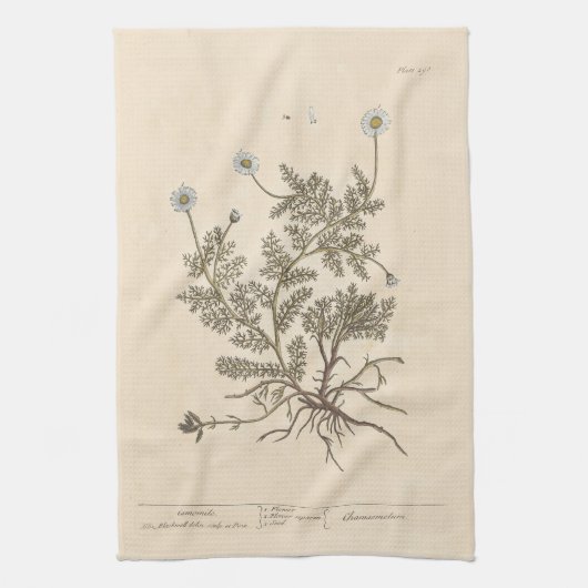 Kamille door Elizabeth Blackwell Theedoek (Verticaal)