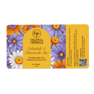 Kamille en Calendula thee labels