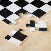 Kamille en Klaprozen Schachbrett Legpuzzel (Zijkant)