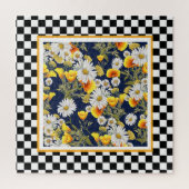 Kamille en Klaprozen Schachbrett Legpuzzel (Verticaal)