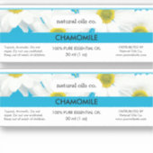 Kamille essentiële oliën geur flesetiket sticker (Voorkant)