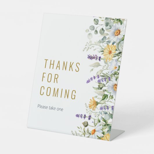 Kamille & Eucalyptus Bedankt voor Coming Sign Reclamebord Met Voetstuk (Voorkant)