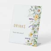 Kamille & Eucalyptus Dranken Bord Reclamebord Met Voetstuk (Voorkant)