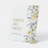 Kamille & Eucalyptus Shower Baby's zijn zoet Reclamebord Met Voetstuk (Voorkant)