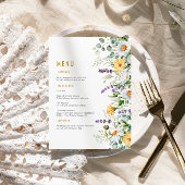 Kamille & Eucalyptus Wildbloemen Bruiloft Menu