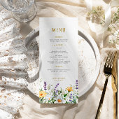 Kamille & Eucalyptus Wildbloemen Bruiloft Menu