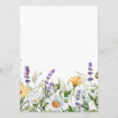 Kamille & Eucalyptus Wildbloemen Bruiloft Menu (Achterkant)