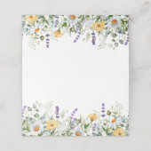 Kamille & Eucalyptus Wildbloemen Bruiloft Plaatskaartje (Buitenkant ongevouwen)