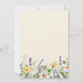 Kamille & Eucalyptus Wildflower Baby shower Kaart (Achterkant)