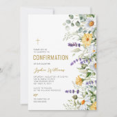 Kamille & Eucalyptus Wildflower bevestiging Kaart (Voorkant)