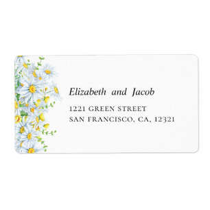 Kamille. Landelijke bloemen. Bloemen bruiloft adre Etiket