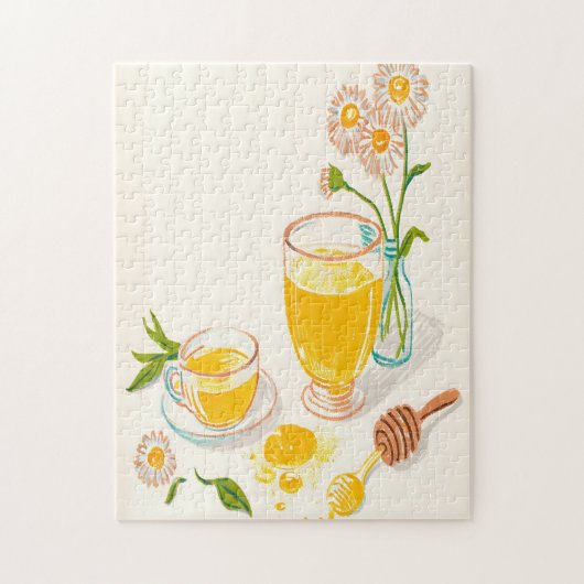 Kamille Sereniteit – Thee & Honing Legpuzzel (Verticaal)