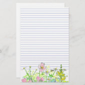 Kamille Snapdraken Wildflowers Honingbij gevoerd Briefpapier (Voorkant / Achterkant)