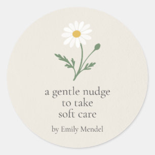 Kamille Tak - Zachte Crème Ronde Sticker