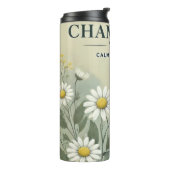 Kamille Tea Design AI-kunst Thermosbeker (Gedraaid links)