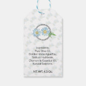 Kamille Thuisbad- en Lichaamsetiket | Productlabel Cadeaulabel (Achterkant)