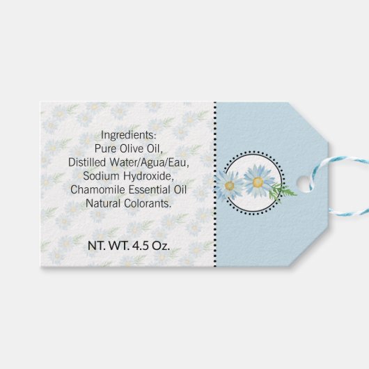 Kamille Thuisgemaakte Bad & Lichaam Etiket | Produ Cadeaulabel (Voorkant (Horizontaal))