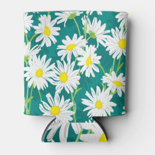 Kamille Turquoise: Naadloze bloemenillustratie. Blikjeskoeler