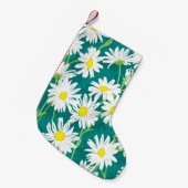 Kamille Turquoise: Naadloze bloemenillustratie. Kleine Kerstsok (Voorkant (Hangend))