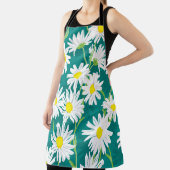 Kamille Turquoise: Naadloze bloemenillustratie. Schort (Insitu)