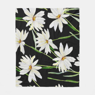 Kamille Waterverf: botanische print Fleece Deken