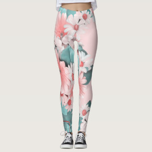Kamille Waterverf: Naadloos bloemontwerp Leggings