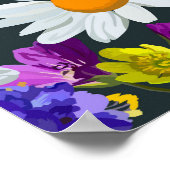 Kamille, wilde bloemen: naadloos patroon. poster (Hoek)