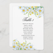 Kamille zitplaatskaart. Zomer bloemen bruiloft Kaart (Voorkant / Achterkant)