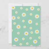 Kamillebloem Waterverf groen eerste verjaardag Kaart (Achterkant)