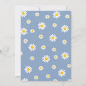 Kamillebloem Wildflower Blauw eerste verjaardag Kaart (Achterkant)